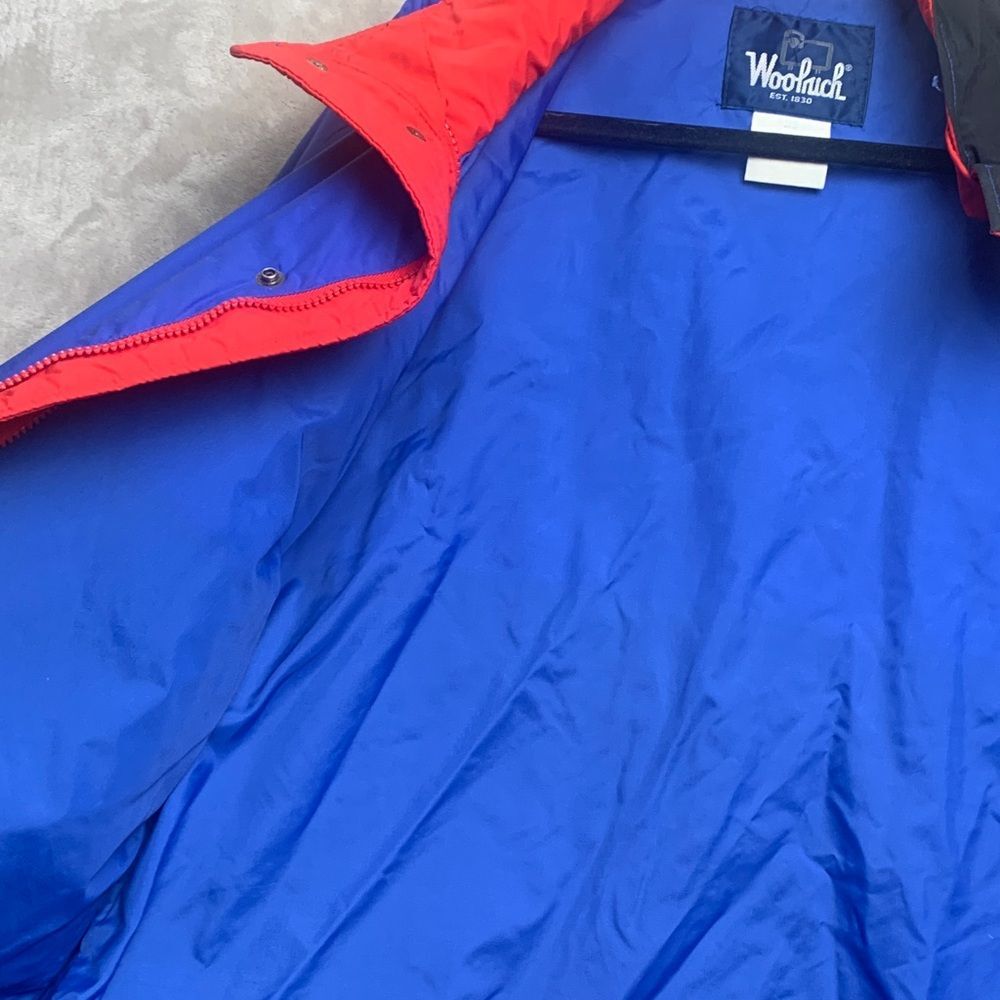 WOOLRICH | LARGE Men CASUAL LIGHTWEIGHT JACKET | COLOR BLOCK RED ROYAL BLUE 1604 - Picture 11 of 16